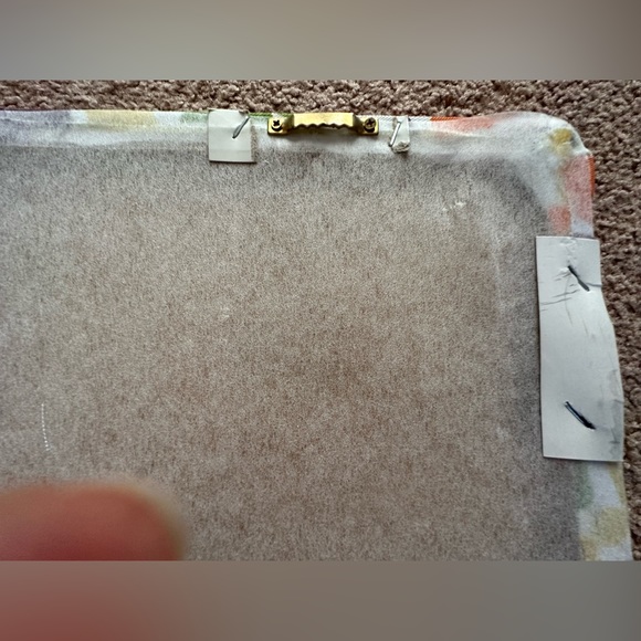 Fabric Memory Memo Board Hanging Wall Art Decor Buttons & Criss Cross Ribbons - Picture 14 of 16